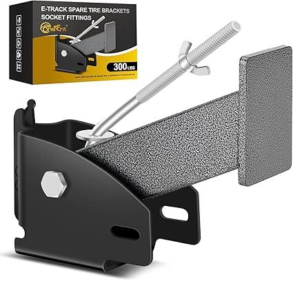 E Track Spare Tire Holder Mount|E-Track Spare Tire Brackets Socket Fittings|Etrack System X-Track System Trailer Mount E Track Accessories for Enclosed Trailer to E track Rail|Spare Wheel Carrier