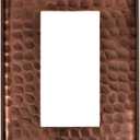 Monarch Abode Rocker Light Switch Cover Plate  1-Gang Pure Copper Decorator Wall Plates, Hand Hammered Decorative Outlet Covers Wall Plates for Receptacle, GFCI Electric Outlet Cover, Pack of 1