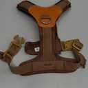 Brown Dog Harness for Small Dogs, No Pull Dog Harness with 2 Leash Clips, Small Sized Puppy Harness (Brown, S)