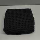 Black Bathroom Rug, Waffle Bath Mat Non Slip Washable Super Absorbent Quick Dry Boho Farmhouse Bathroom Decor, 30"x20" Black (1'8" x 2'6" (Rectangular))