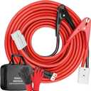 Heavy Duty Booster Jumper Cables, 25 Feet 1000A 1 Gauge Automotive Booster Cables with Quick Connect Plug Jumper Cables Kit for Car, SUV, Trucks, RV up to 8-Liter Gasoline