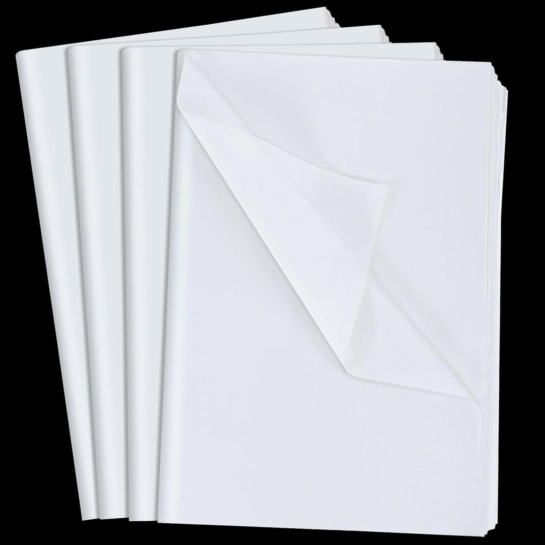 600 Sheets White Tissue Paper Bulk 20 x 30 Inches Wedding Tissue Paper for Gift Bags Mother's Day Birthday Art Crafts Storage Packaging