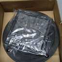 Heaorld Square Shower Drain 4 Inch with Flange, Matte Black Tile Shower Floor Drain Kit 304 Stainless Steel, Removable Grid Grate and Hair Catcher