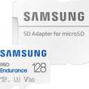 Samsung PRO Endurance 128GB MicroSDXC Memory Card with Adapter for Dash Cam, Body Cam, and Security Camera Class 10, U3, V30 (MB-MJ128KA/AM)