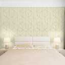 CiCiwind Gold Geometric Wallpaper Peel and Stick Wallpaper Beige and Gold Removable Wall Paper Striped Hexagon Contact Paper Self Adhesive Waterproof Vinyl for Bedroom Bathroom Wall 15.7"x393"