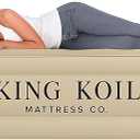 King Koil Luxury California King Size Air Mattress with Built-in High-Speed Pump Best for Home, Camping & Guests, 20" Double High Airbed Adjustable Blow Up Mattress, Waterproof (Beige)