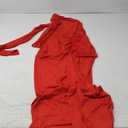 Women's Sexy One Shoulder Backless Maxi Dress Elegant Ruched O Ring Sleeveless Evening Dress Long Gown Cocktail Dress (Medium, Red)