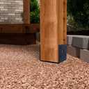 6"x5" 4PCS U Shape Fence Post Holder Black Powder Coated,Ground Spike Post Anchor Metal Concrete Post Anchor Deck Post Base