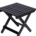 Shine Company 4119 Square Outdoor End Table 19-in W x 19-in L, Black