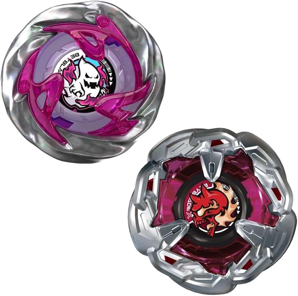 Beyblade X Circle Ghost 0-80GB UX & Chain Incendio 5-60HT BX Takara Tomy Dual Pack Set with 2 Right-Spinning Tops, Battling Tops Game Toys, Ages 8+