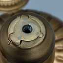 Distressed Gold Flower Vases for Centerpieces,Vintage Metal Pedestal Flower Bowl,Rustic Gold Vase for Wedding Table Decor, Floral Arrangements,Home Decoration,2-Pack (7.4'')