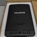 HOLEWOR Car Gun Safe, Small Pistol Safe Biometric Gun Lock Box for Handgun, Portable Fingerprint Quick Access Travel Gun Case for Nightstand Bedside