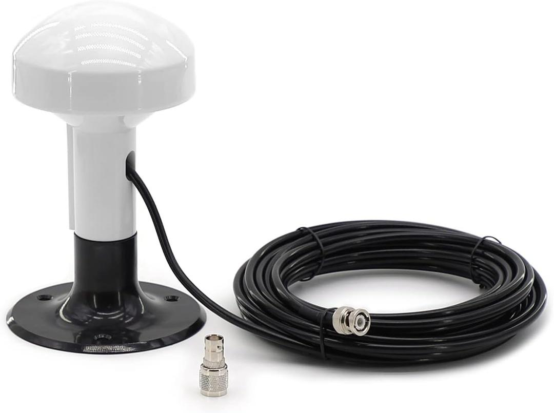 Marine GPS Antenna Aerial Replacement for Garmin GPSMAP GDU GNC NavTalk Pilot StreetPilot AIS Boat Ship Navigation Receiver Fishfinder Sounder+26ft Cable TNC Connector+BNC Adapter+Mount Base