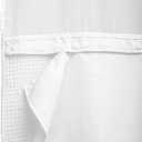 Barossa Design Fabric Snap-in Shower Curtain Liner Replacement, Removable & Washable, Hotel Style, 70x54, White