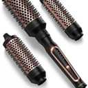Terviiix PRO Thermal Brush Set for Voluminous Style, Non-blowing Heated Round Brush with Adjustable Temp, 3-in-1 Curling Brush with Detachable Head(1.25'',1.5'',1.77''), 20S Fast Heating with Dual MCH