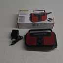 Weather X WR383R AM/FM/Weather Radio with Flashlight, Red Black