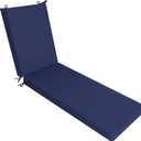Favoyard Outdoor Lounge Chair Cushion 72x21x3 in Rainproof Color Fade-Resistant & Removable Cover Patio Chaise Lounge Cushion with High Resilience Insert Straps Hidden Zipper for Pool Lounge Chairs (Blue)