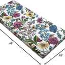 FUNHOME Outdoor Bench Cushion Cover 48 x18 x 3 inch,Water Resistant Cover with Zipper&Ties,Fade-Resistant Slipcover,Patio Porch Swing Cushion Cover Replacement Only,No Insert(Butterfly Flower)