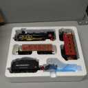 Hot Bee Train Set - Alloy Train Toys for Boys w/Glowing Carriage & Silent, Toy Train w/Smokes, Lights & Sound, Christmas Tree Train w/Steam Locomotive, Model Trains for 3 4 5 6 7 8+ Years Old Kids