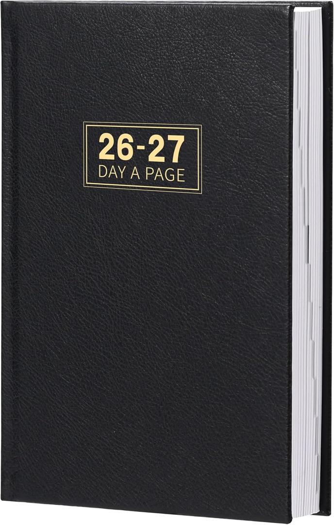 Daily Planner 2026-2027 - Daily Planner 2026-2027 One Page Per Day, Full Page Per Day, Jul 2026-Jun 2027, 5.8" x 8.4", Agenda for 365 Days (New, Black)