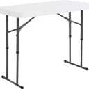 Lifetime Commercial Height Adjustable Folding Utility Table, 4-Foot