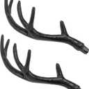 1 Pair Deer Antlers Headband Plastic Deer Antlers Branch Fake Rein Headdress Simulated Horn Hair Hoop for Halloween (Blue)