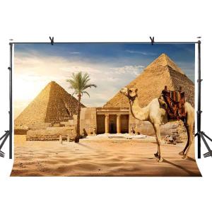 7x5ft Pyramid Backdrop Ancient Civilization Country Egypt Pyramid Camel Photography Backdrop Photo Photography Background Props Studio Indoor Decorations LY102