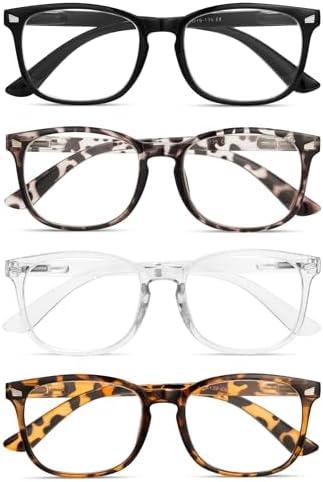 BLS BLUES Reading Glasses for Women for Home, Office & Driving - HD Clear Readers with Blue Light Blocking Protection +2.0