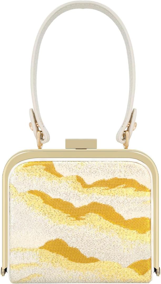 Lipstick Bag for Women, Small Crossbody Purse with Chain Strap, Embroidered Design, Evening Party Clutch