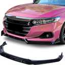 Archaic Front Bumper Lip Compatible with Honda Accord Sedan SE/EX-L/LX/Touring 2018-2022, 4pcs Double-Layer Front Bumper Lip Splitter Under Chin Spoiler Body Kit Lower Sport Spoiler