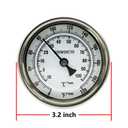 HiQltyla Home Brewing Distilling Dial Thermometer for Brew Kettle Pot, 3.2" Dial, Stainless Steel - 4" Probe Stem