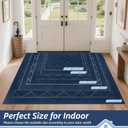 BEQHAUSE Dirt Trapper Door Mat 20" x 32", Doormat Non-Slip, Navy Blue