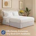 Pleated Bed Skirt Full Size - 3 Sided Pleated Bed Skirt Full - Ultra-Soft, Easy Fit with 15 Inch Tailored Drop - Hotel Quality, Wrinkle & Fade Resistant - for Women, Men, Kids and Teens - Light Grey