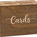 Cregugua Rustic Wooden Card box 12x9x7 Inch Gift Card Box for Wedding Birthday Baby Shower Graduation Party