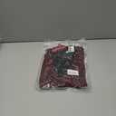 YYA Women's Casual V Neck Blouse Long Bishop Sleeve Spark Shining Blouses Top Shirts Red, Size L