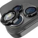 CloudValley Camera Lens Protector for iPhone 14 Pro (6.1 inch) & iPhone 14 Pro Max (6.7 inch), 9H Tempered Glass Metal Ring Camera Cover Film [Case Friendly Anti-Scratch High Definition], Black