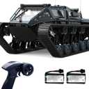 XINGRUI 1:16 Scale Remote Control Car Military Crawler Off-Road RC Tank with 4WD, Adjustable Speed/Steering, 2 Batteries & Openable Doors – All-Terrain RC Truck for Kids Adults, Birthday Gifts