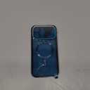 [Full Camera Protection& Mechanical Lock Magnetic Privacy Case for iPhone 15 Pro Max[Compatible with MagSafe] [CD Metal Ring] Full Body Metal Bumper, 9H Anti Peeping Glass Cover-Blue