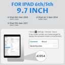 OYEEICE Keyboard Case for iPad 9.7 Inch 6th/5th Gen 2018/2017, Detachable 7 Color Backlit Wireless Keyboard Case for iPad Air 2 with Pen Holder - Black
