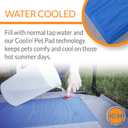K&H Pet Products Coolin' Pet Cot, Outdoor Cooling Elevated Dog Cot for Large Dogs, Raised Bed with Cool-Core Center, Portable Pet Platform with Heavy-Duty Metal Frame - Large Gray/Blue