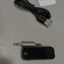 AUX Bluetooth 5.0 Adapter for Car, 2 in 1 Wireless Transmitter and Receiver for Flight Headphones Home Audio Speaker, Portable Audio Bluetooth Receiver (with Aircraft, AUX and Cable)