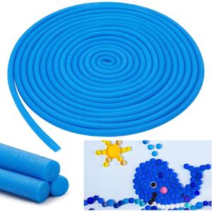 Frienda 1 Inch x 40 ft Blue Foam Noodles for Crafts Versatile Pool Noodles Foam Tubes Cylinder Rods for Modeling, DIY Arts and Crafts Supplies