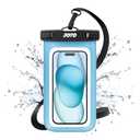 JOTO Universal Waterproof Pouch Case for iPhone 16 15 14 13 Plus Pro Max, IPX8 Cellphone Dry Bag 12 11 Pro Max XR X 8 7 6S Plus SE, Galaxy S23 S22 S21 S20+ S20 S10 Plus Note, Pixel up to 7" -Blue