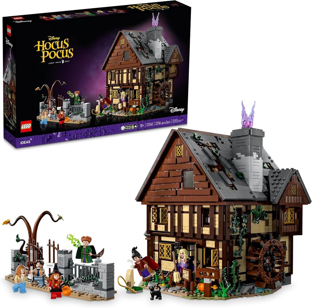 LEGO Ideas Hocus Pocus The Sanderson Sister's Cottage - Building Set for Adults, Men & Women, Age 18+ - Unique Gift for Fans W/Sister Minifigures - 21341