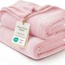 Bedsure GentleSoft Pink Fleece Throw Blanket for Couch - 300GSM Cozy Soft Blankets for Women, Cute Small Fleece Throws for Girls, Pink Home Decor Gifts, 50x60 Inches