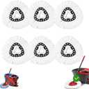 6 Pack Mop Head Replacement Compatible with Oceda Triangle Swivel Mops,Spin Mop Replacement Head 100% Microfiber,Deep Cleaning,EPSUNORISE Replacement Heads Compatible with O Ceda Mop(White)