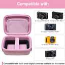 Camera Case Bag Compatible with Canon PowerShot G7 X Mark III, Mark II, SX740 HS, Sony ZV-1, KODAK PIXPRO WPZ2 Digital 4K Vlogging Camera, Point and Shoot 4K Video Camera Bag, Pink (Case Only)