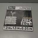 20-Pack Peel and Stick Vinyl Floor Tile Glossy 12x 12 inch, Strong Adhesive Stick on Floor Tiles for Bathroom, Renters, Kitchen, Polish Light Grey&White Marble (10 per Color)