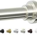 Shower Curtain Rod, 1" Diameter Heavy Duty Tension Shower Rod, Non Slip Adjustable 28-46 inch No Drilling Shower Curtain Rods Spring Tension For Bathroom, Shower Stall, No Rust, Nickel