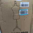 Mannequin Dress Form Female Dress Model Torso Display Mannequin Body 50-63 Inch Height Adjustable Tripod Stand (White, 50-63 Inches)